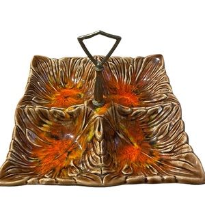 California Pottery divided serving dish